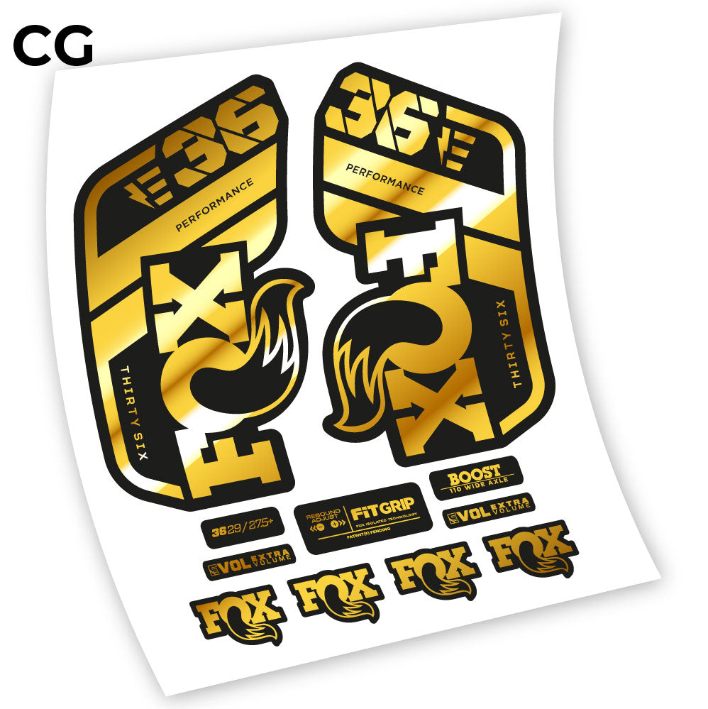 Aufkleber, Fox 36 E-Bike 2021, Fahrradgabel Sticker Vinyl