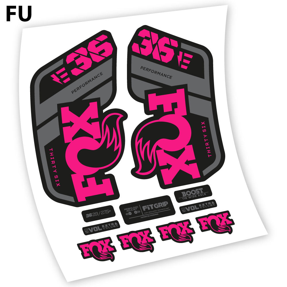 Aufkleber, Fox 36 E-Bike 2021, Fahrradgabel Sticker Vinyl