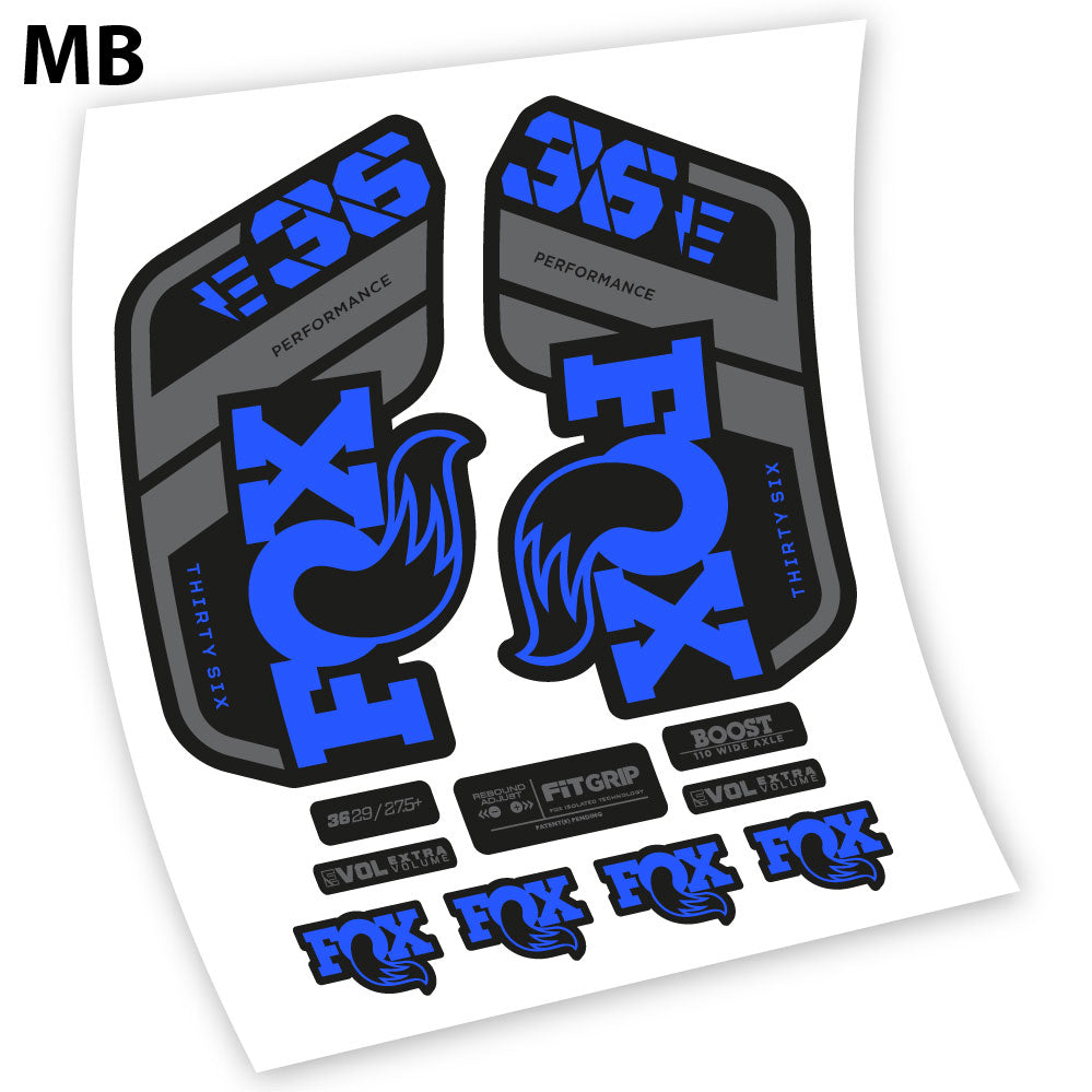 Aufkleber, Fox 36 E-Bike 2021, Fahrradgabel Sticker Vinyl