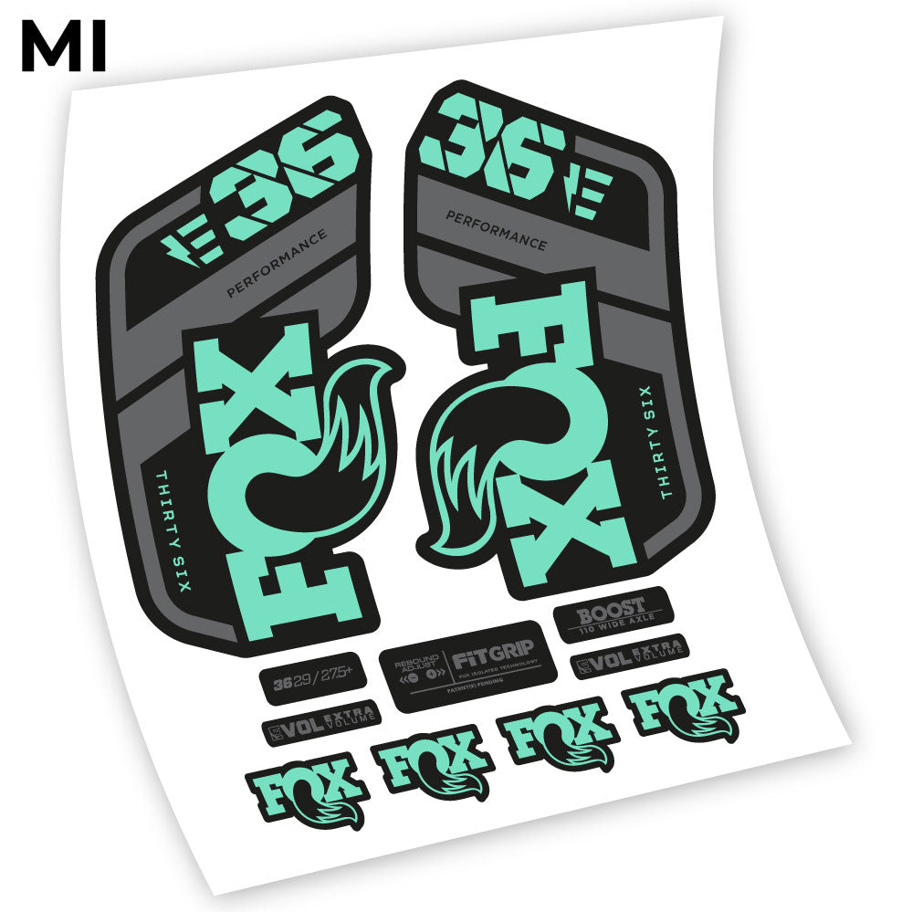 Aufkleber, Fox 36 E-Bike 2021, Fahrradgabel Sticker Vinyl
