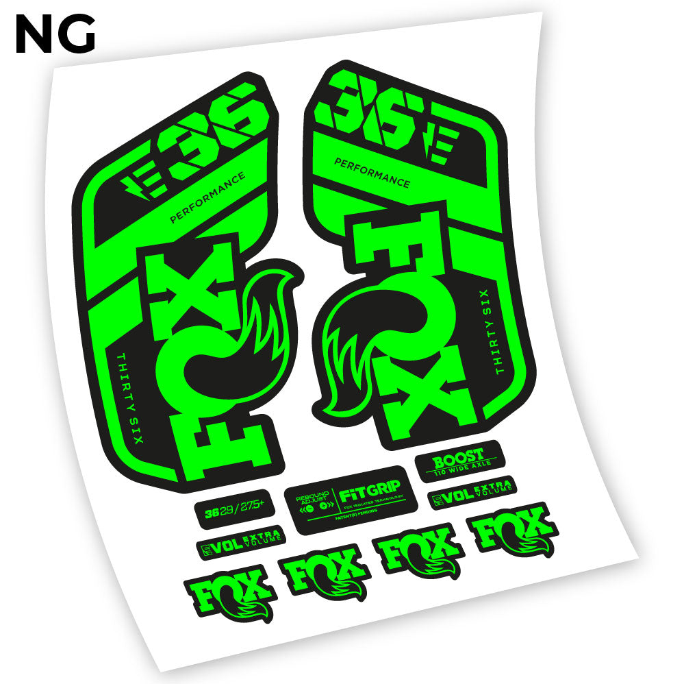 Aufkleber, Fox 36 E-Bike 2021, Fahrradgabel Sticker Vinyl