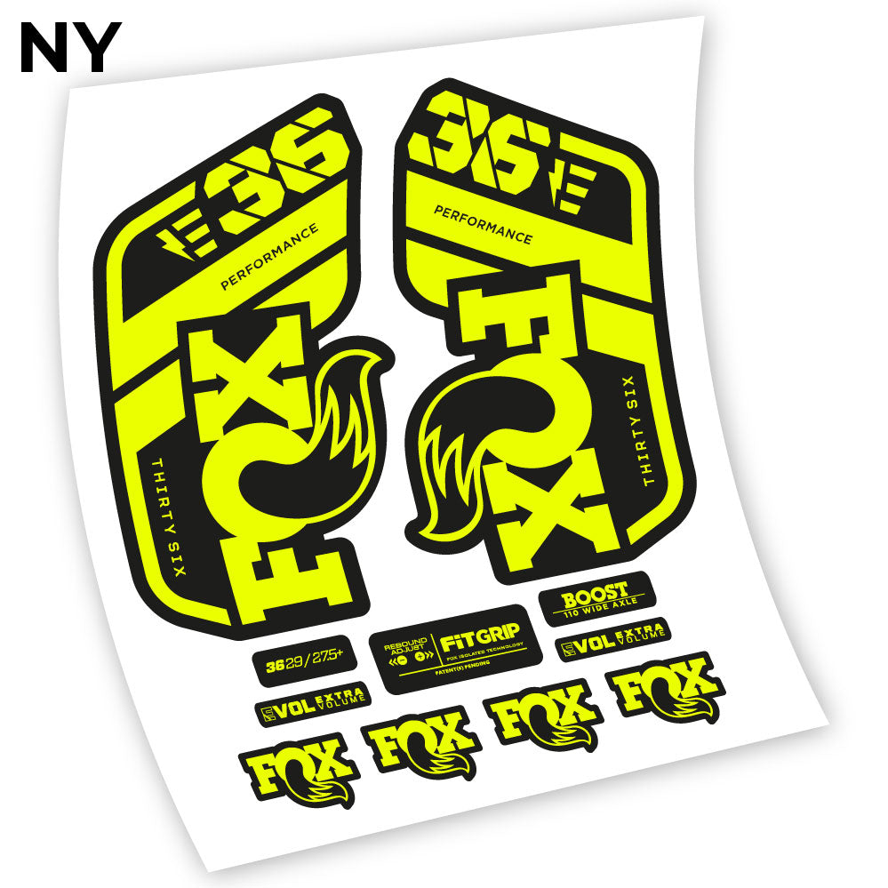 Aufkleber, Fox 36 E-Bike 2021, Fahrradgabel Sticker Vinyl