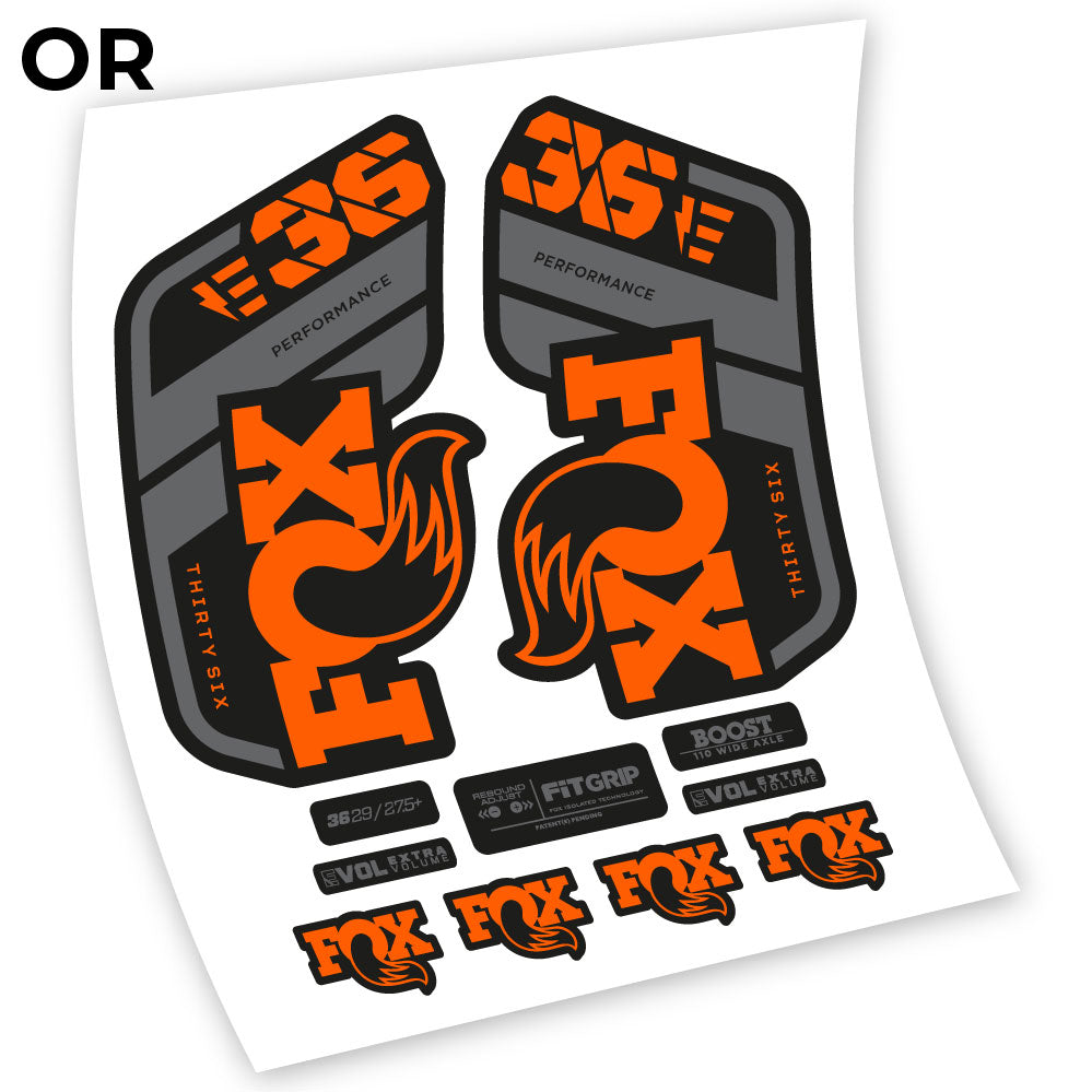 Aufkleber, Fox 36 E-Bike 2021, Fahrradgabel Sticker Vinyl