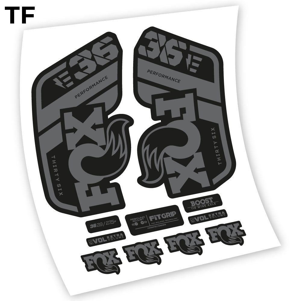 Aufkleber, Fox 36 E-Bike 2021, Fahrradgabel Sticker Vinyl