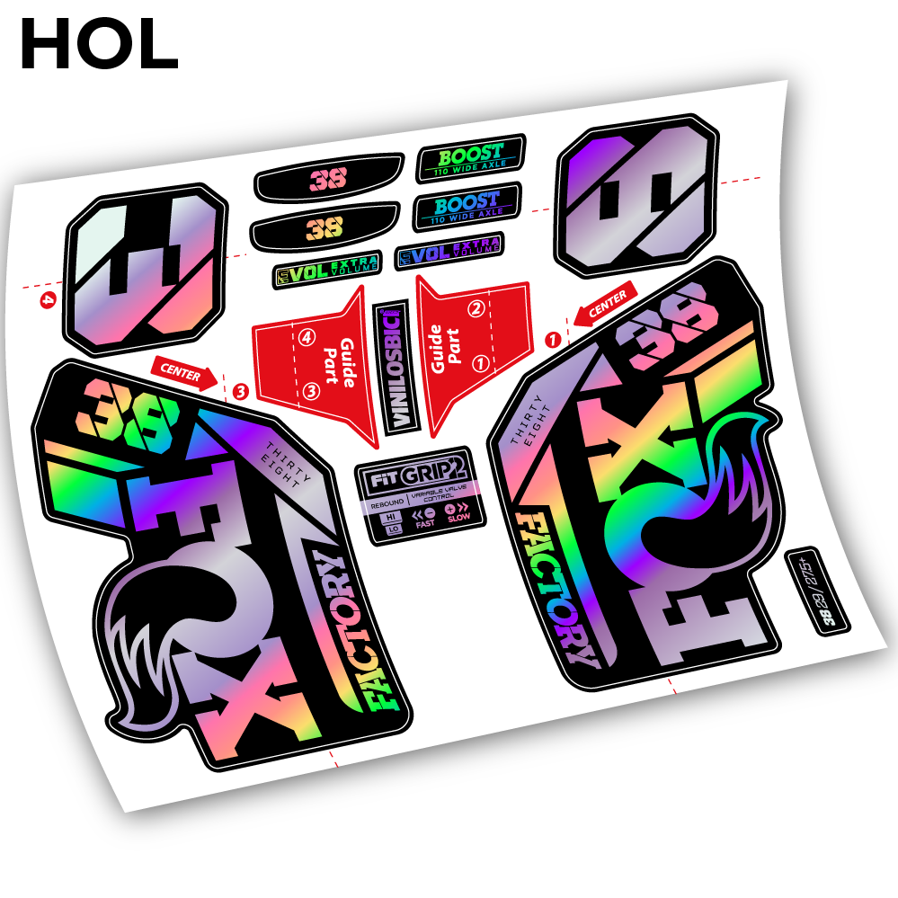 Aufkleber, Fox 38 2021, Fahrradgabel 29 Sticker Vinyl