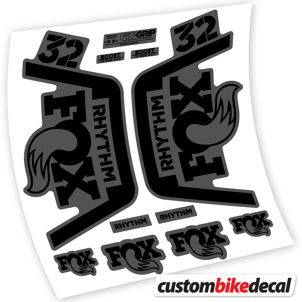 Vinyl-Aufkleber kompatibel mit Fox 32 Rhythm Fork 2019 – langlebige individuelle Aufkleber