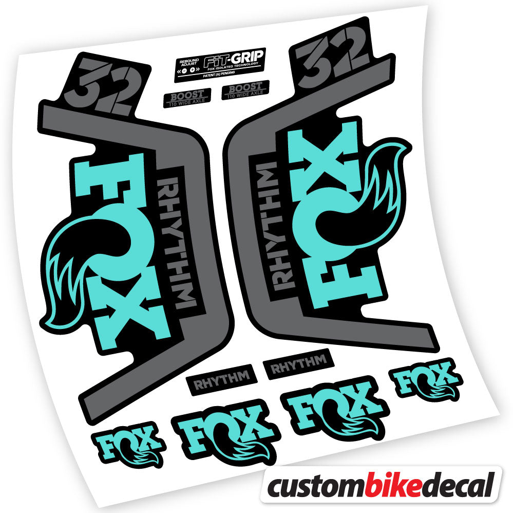 Vinyl-Aufkleber kompatibel mit Fox 32 Rhythm Fork 2019 – langlebige individuelle Aufkleber