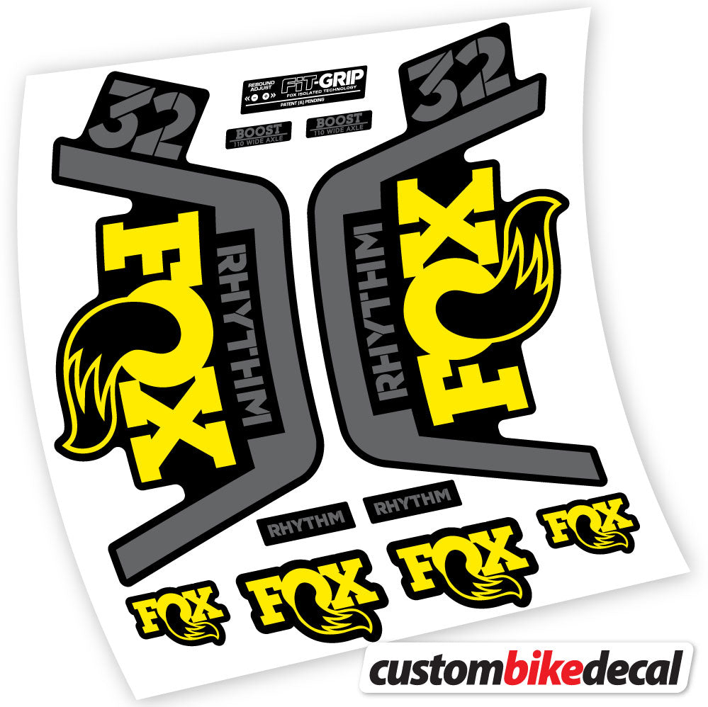 Vinyl-Aufkleber kompatibel mit Fox 32 Rhythm Fork 2019 – langlebige individuelle Aufkleber