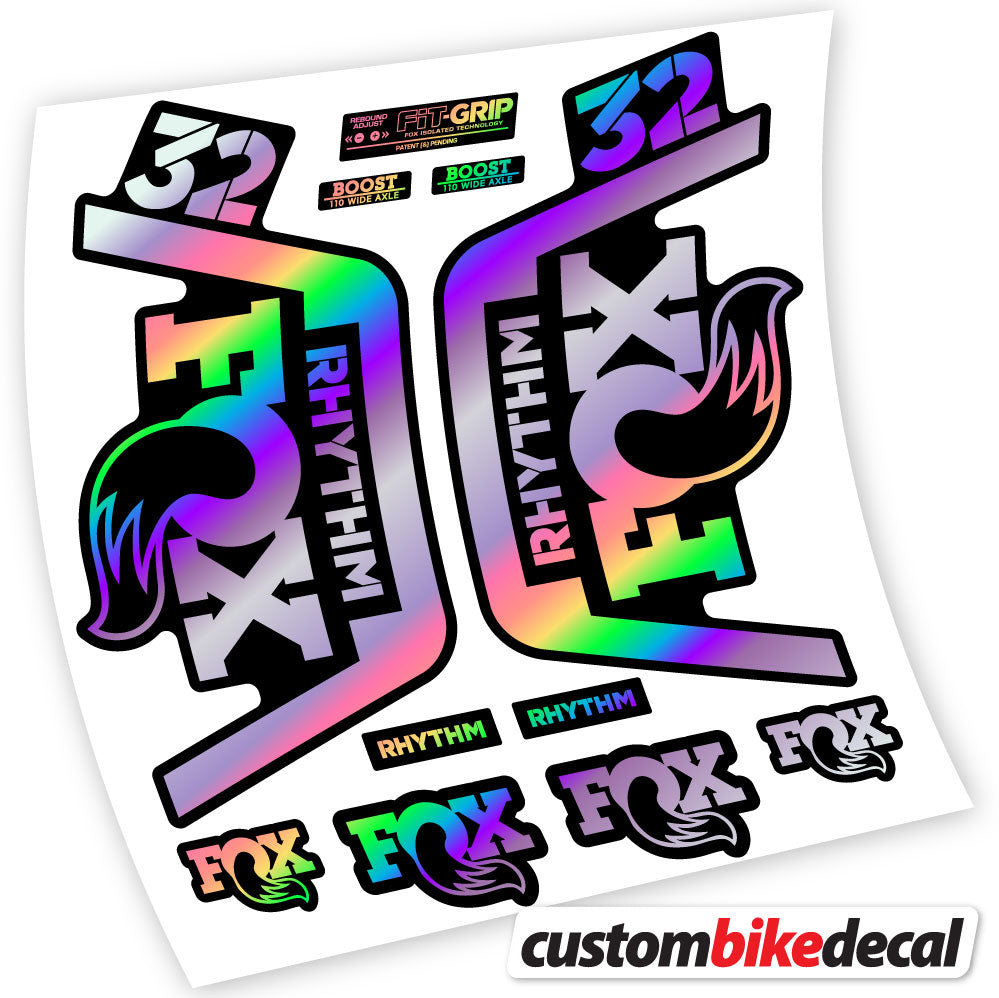 Vinyl-Aufkleber kompatibel mit Fox 32 Rhythm Fork 2019 – langlebige individuelle Aufkleber