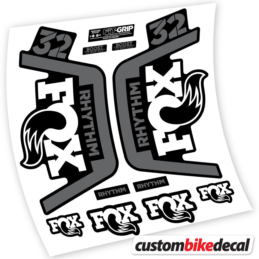 Vinyl-Aufkleber kompatibel mit Fox 32 Rhythm Fork 2019 – langlebige individuelle Aufkleber