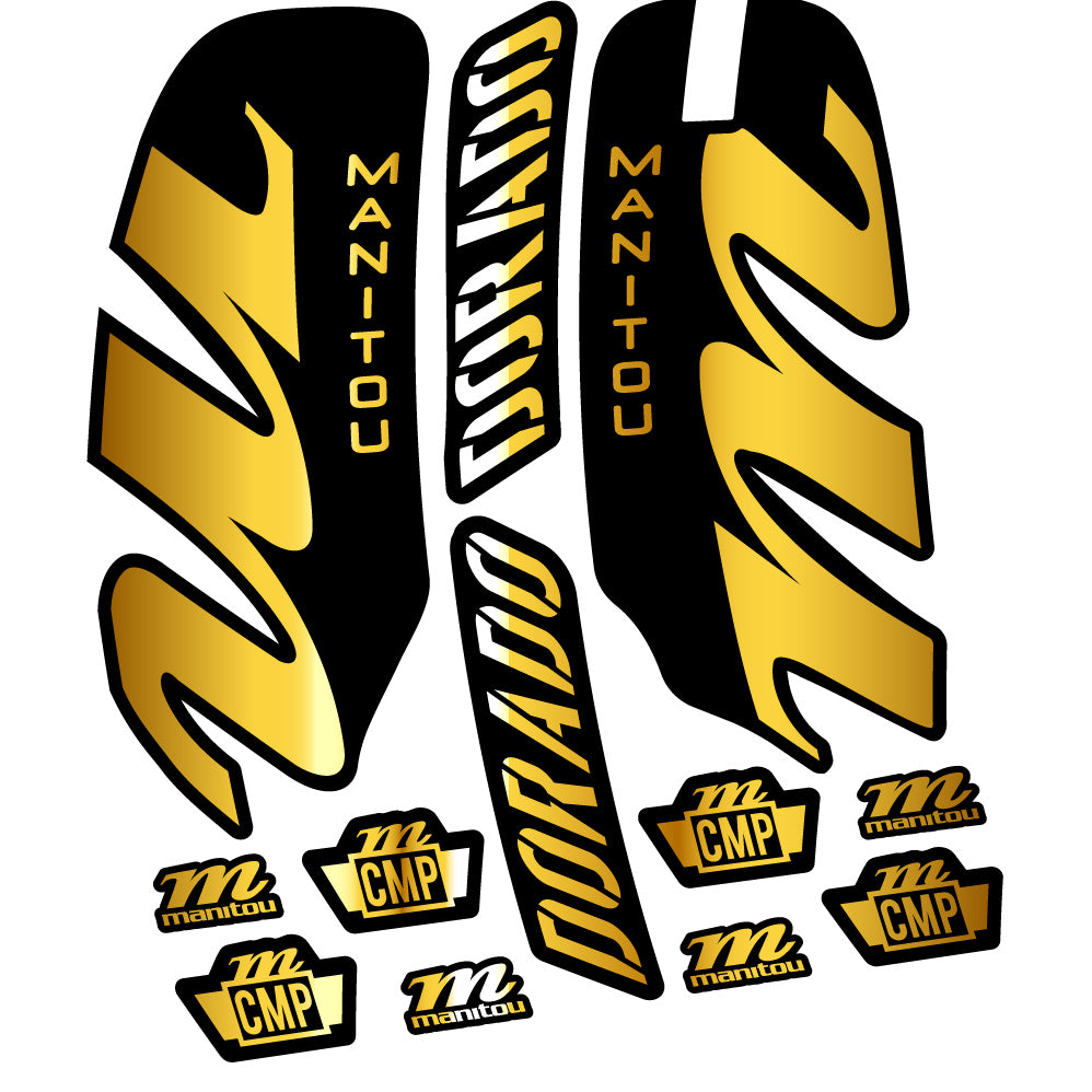 Aufkleber Manitou Dorado Comp 2022, Fahrradgabel, Sticker Vinyl