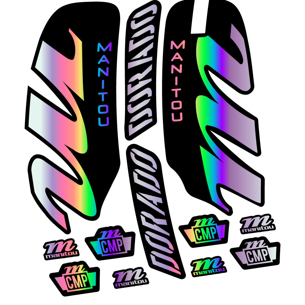 Aufkleber Manitou Dorado Comp 2022, Fahrradgabel, Sticker Vinyl
