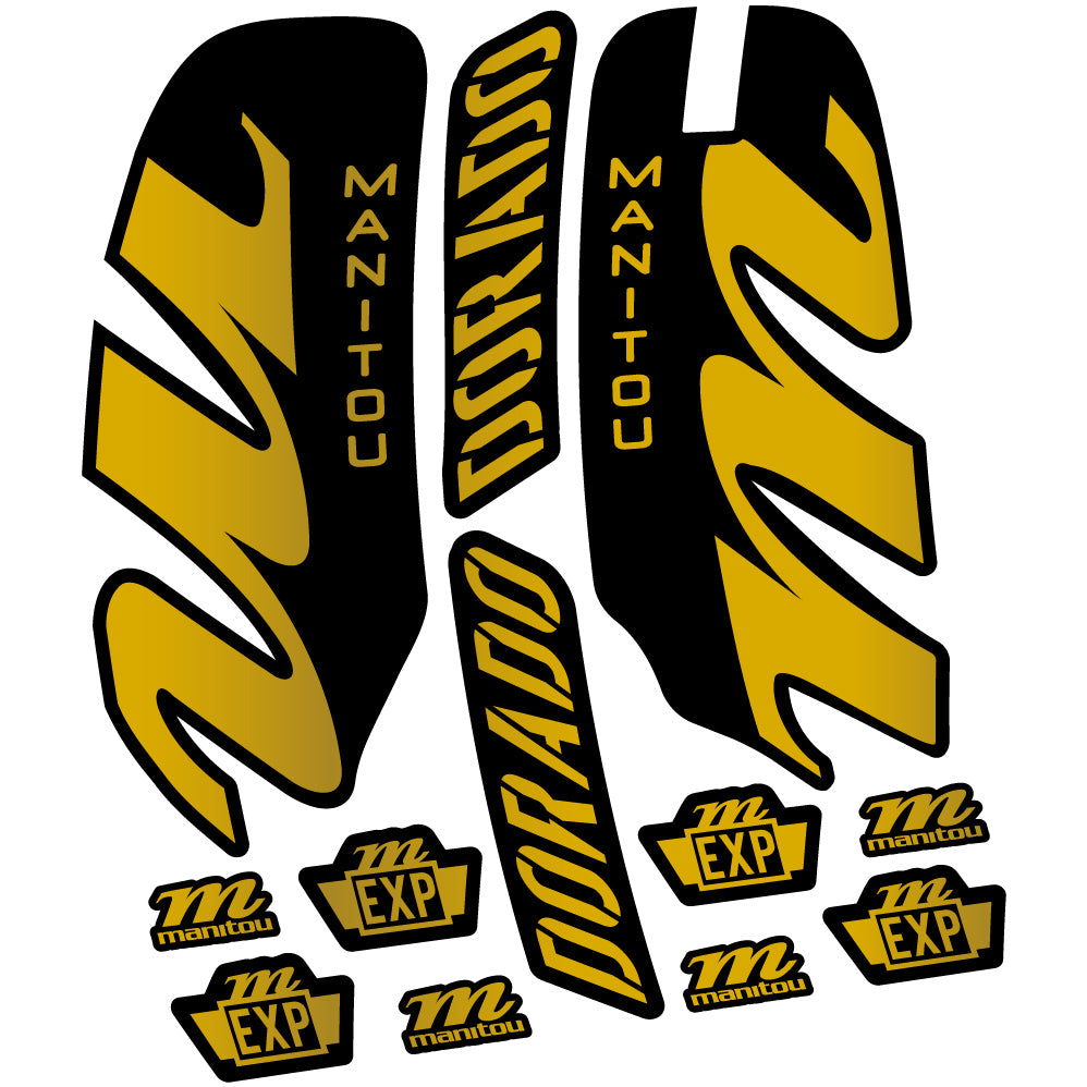 Aufkleber Manitou Dorado Expert 2022, Fahrradgabel, Sticker Vinyl