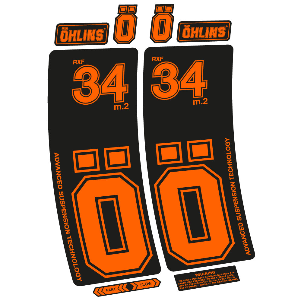 Decal Ohlins RXF 34 M.2, Bike Fork, Sticker Vinyl
