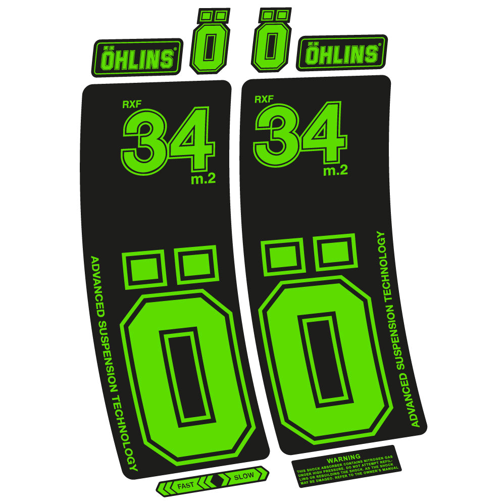 Decal Ohlins RXF 34 M.2, Bike Fork, Sticker Vinyl
