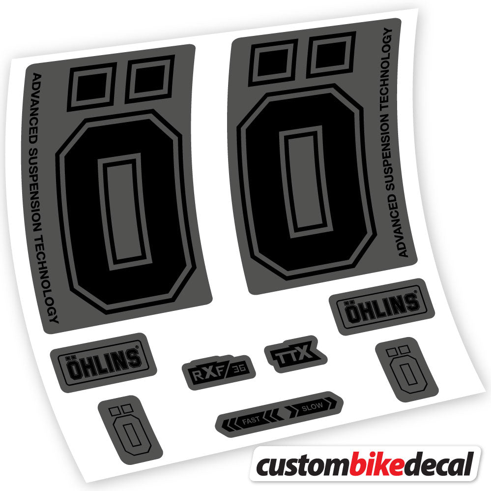 Aufkleber, Ohlins RXF36 M2 2019, Fahrradgabel, Vinyl-Aufkleber