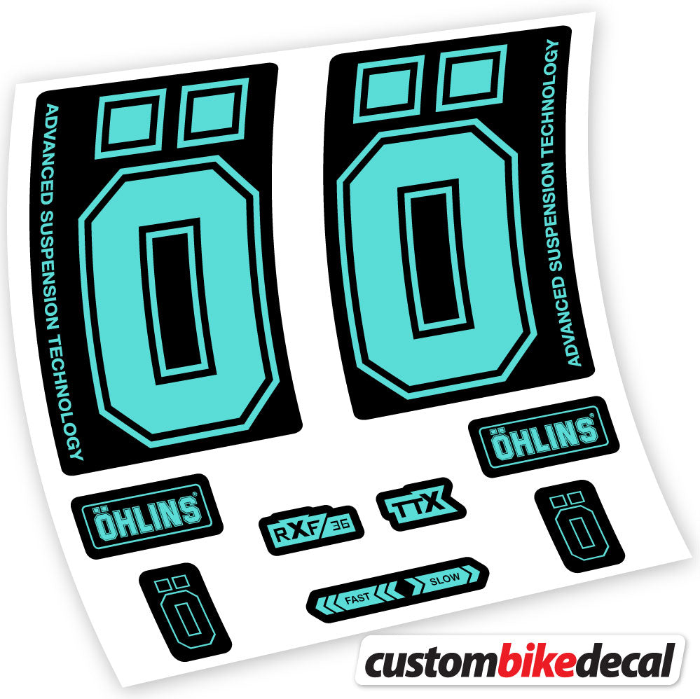 Aufkleber, Ohlins RXF36 M2 2019, Fahrradgabel, Vinyl-Aufkleber