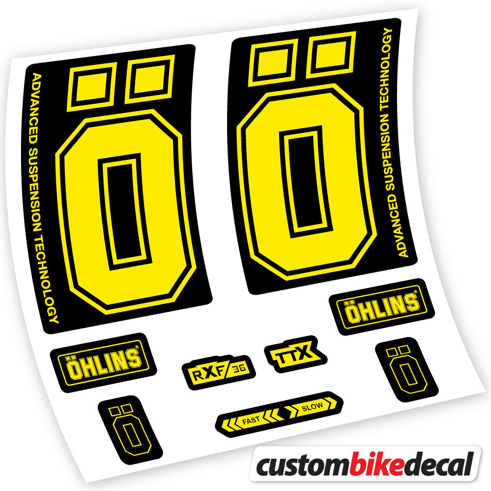 Aufkleber, Ohlins RXF36 M2 2019, Fahrradgabel, Vinyl-Aufkleber