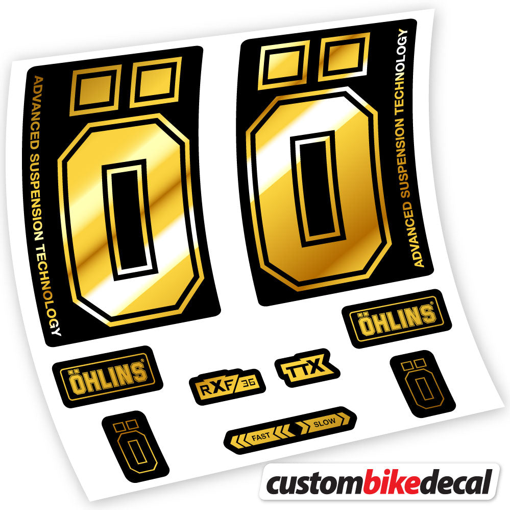 Aufkleber, Ohlins RXF36 M2 2019, Fahrradgabel, Vinyl-Aufkleber