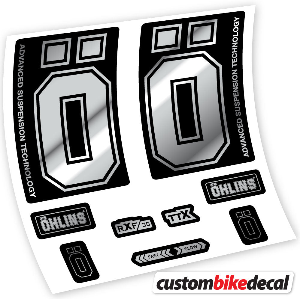 Aufkleber, Ohlins RXF36 M2 2019, Fahrradgabel, Vinyl-Aufkleber