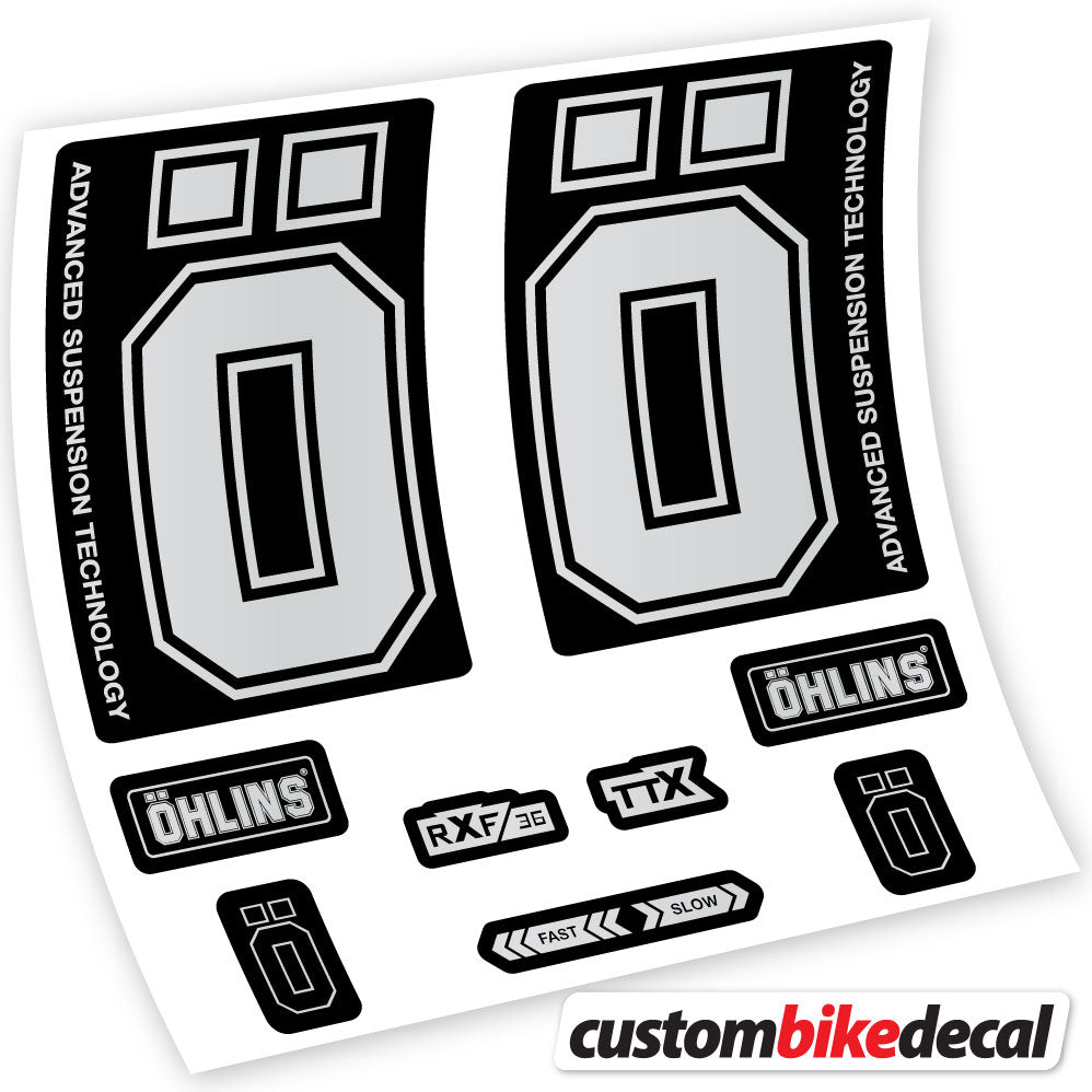 Aufkleber, Ohlins RXF36 M2 2019, Fahrradgabel, Vinyl-Aufkleber