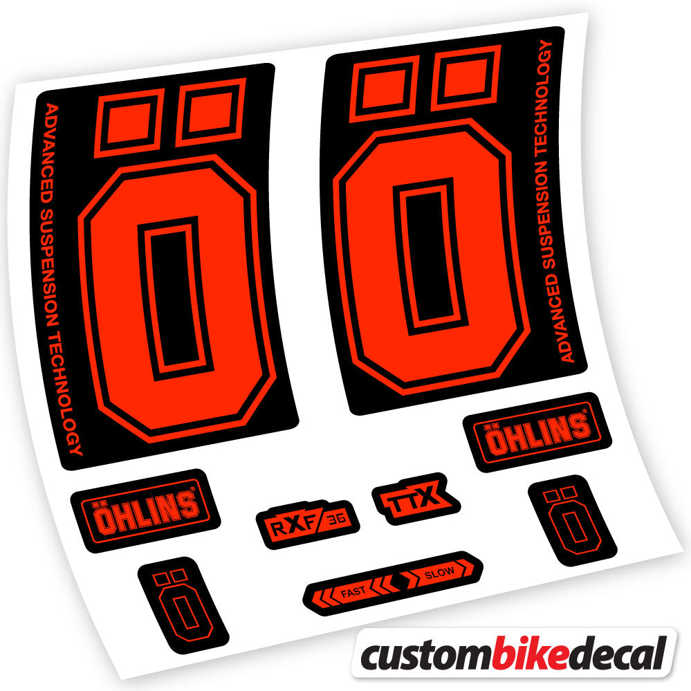 Aufkleber, Ohlins RXF36 M2 2019, Fahrradgabel, Vinyl-Aufkleber