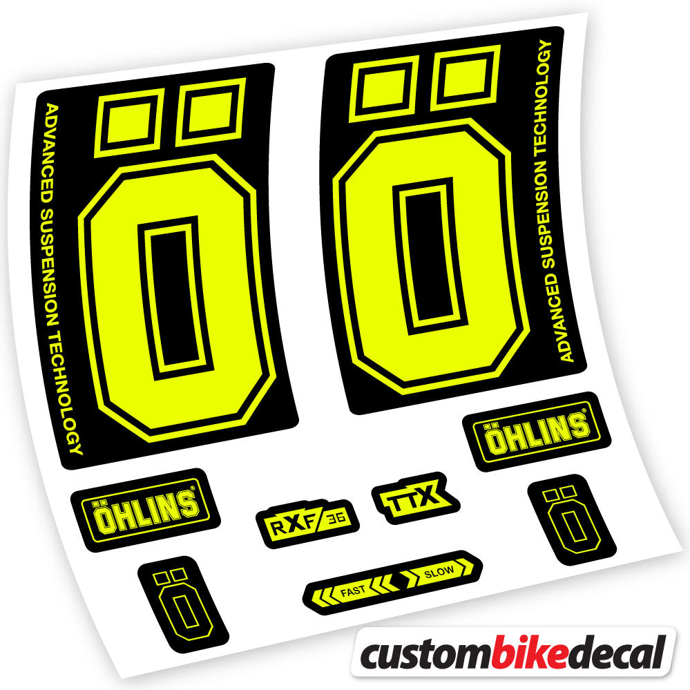 Aufkleber, Ohlins RXF36 M2 2019, Fahrradgabel, Vinyl-Aufkleber