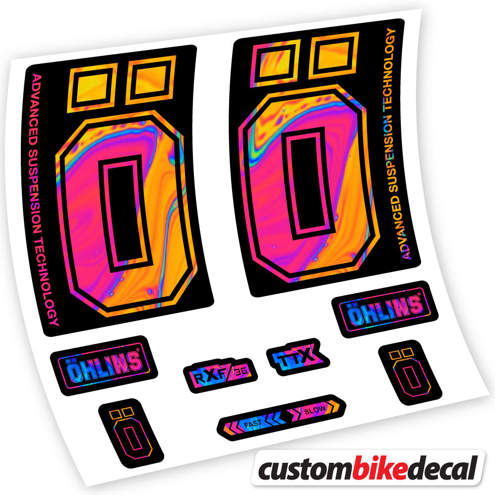Aufkleber, Ohlins RXF36 M2 2019, Fahrradgabel, Vinyl-Aufkleber
