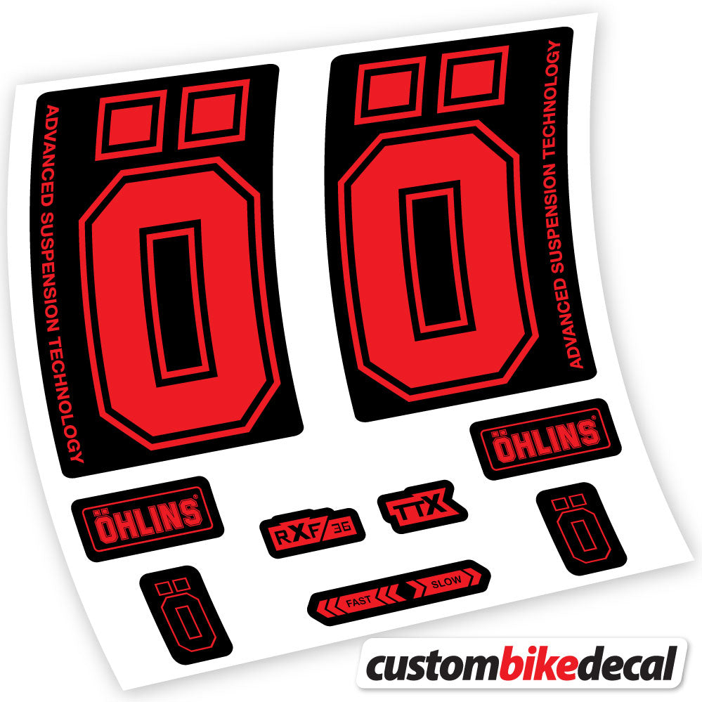 Aufkleber, Ohlins RXF36 M2 2019, Fahrradgabel, Vinyl-Aufkleber