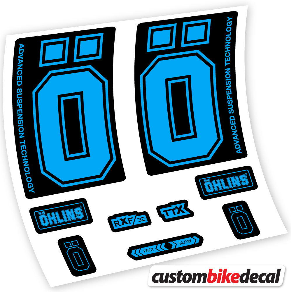 Aufkleber, Ohlins RXF36 M2 2019, Fahrradgabel, Vinyl-Aufkleber