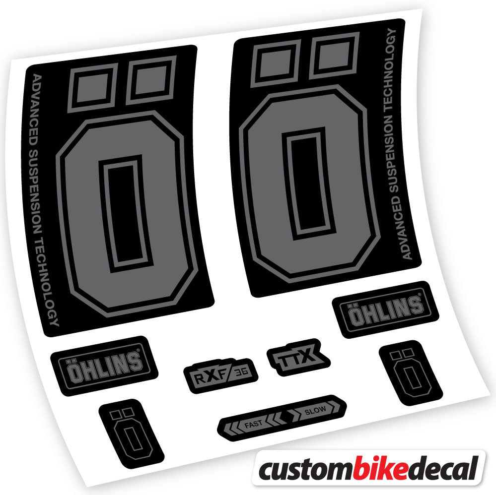 Aufkleber, Ohlins RXF36 M2 2019, Fahrradgabel, Vinyl-Aufkleber