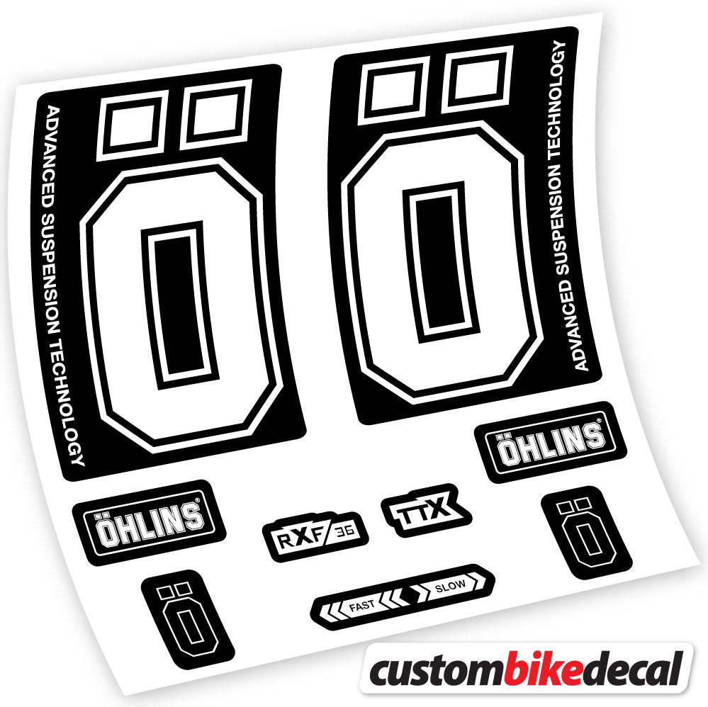 Aufkleber, Ohlins RXF36 M2 2019, Fahrradgabel, Vinyl-Aufkleber