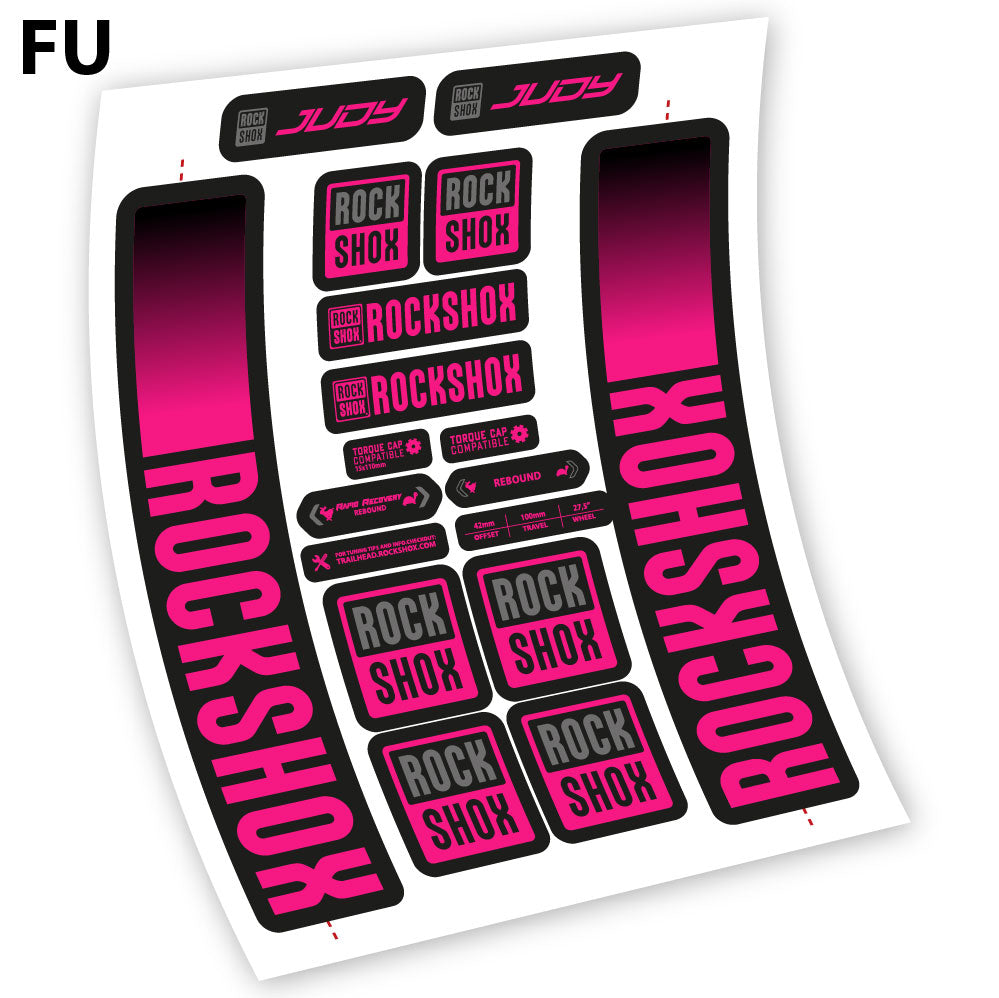 Aufkleber Rock Shox Judy 2021, Fahrradgabel 29 Sticker Vinyl