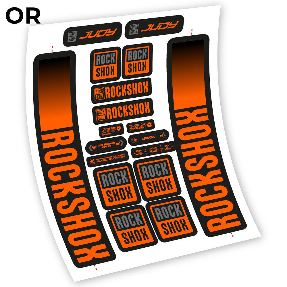 Aufkleber Rock Shox Judy 2021, Fahrradgabel 29 Sticker Vinyl