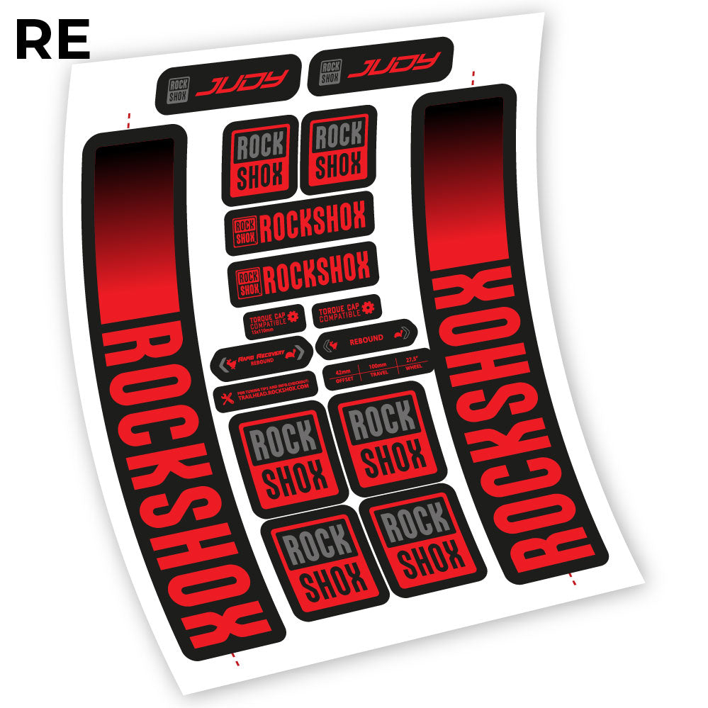 Aufkleber Rock Shox Judy 2021, Fahrradgabel 29 Sticker Vinyl