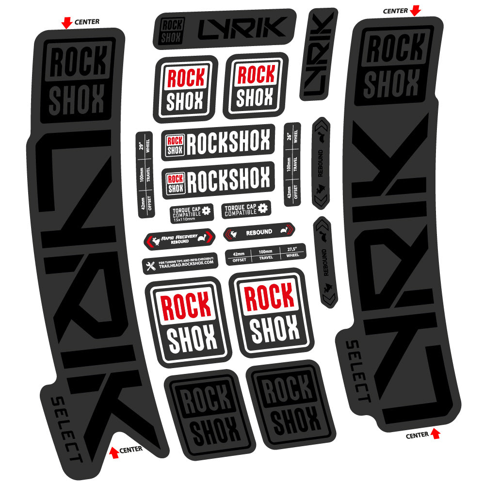 Aufkleber Rock Shox Lyrik Select 2023 Fahrradgabel Aufkleber Vinyl