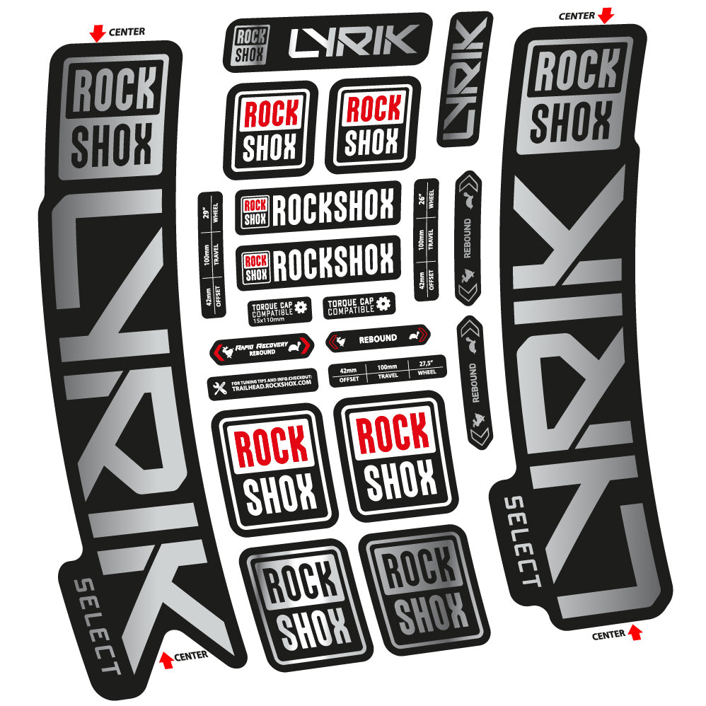 Aufkleber Rock Shox Lyrik Select 2023 Fahrradgabel Aufkleber Vinyl