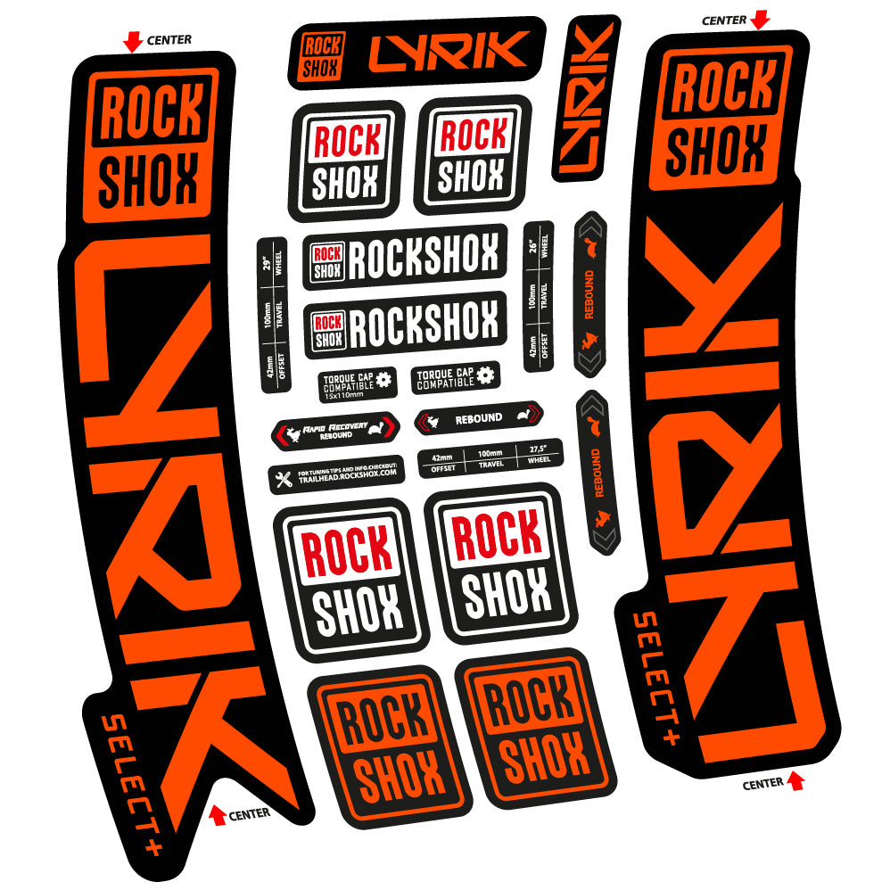 Aufkleber Rock Shox Lyrik Select Plus 2023 Fahrradgabel Aufkleber Vinyl