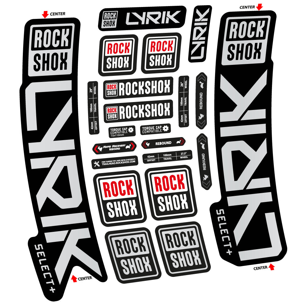 Aufkleber Rock Shox Lyrik Select Plus 2023 Fahrradgabel Aufkleber Vinyl