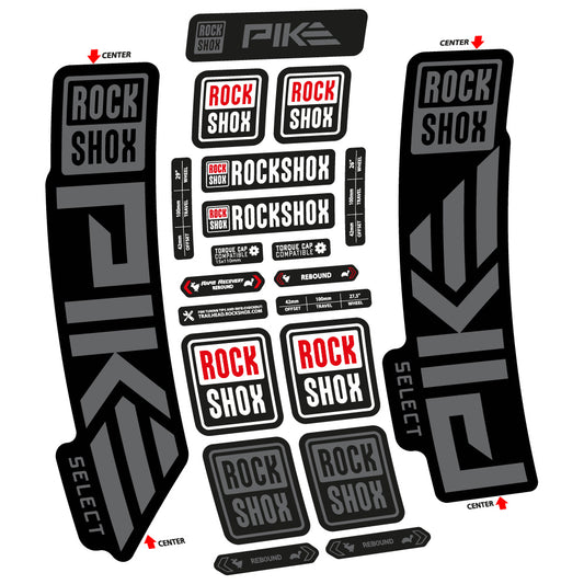 Aufkleber Rock Shox Pike Select 2023 Fahrradgabel Aufkleber Vinyl