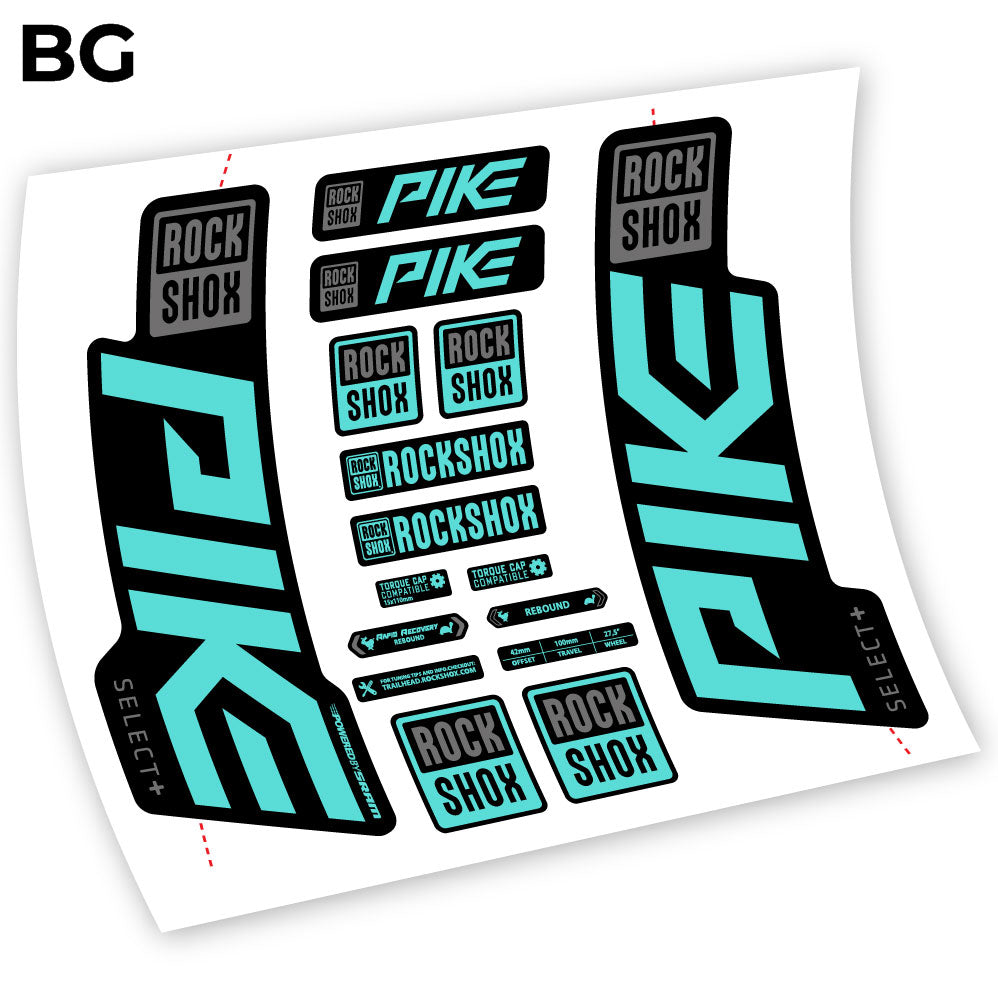 Decal Rock Shox Pike Select Plus 2021, Bike Fork sticker vinyl