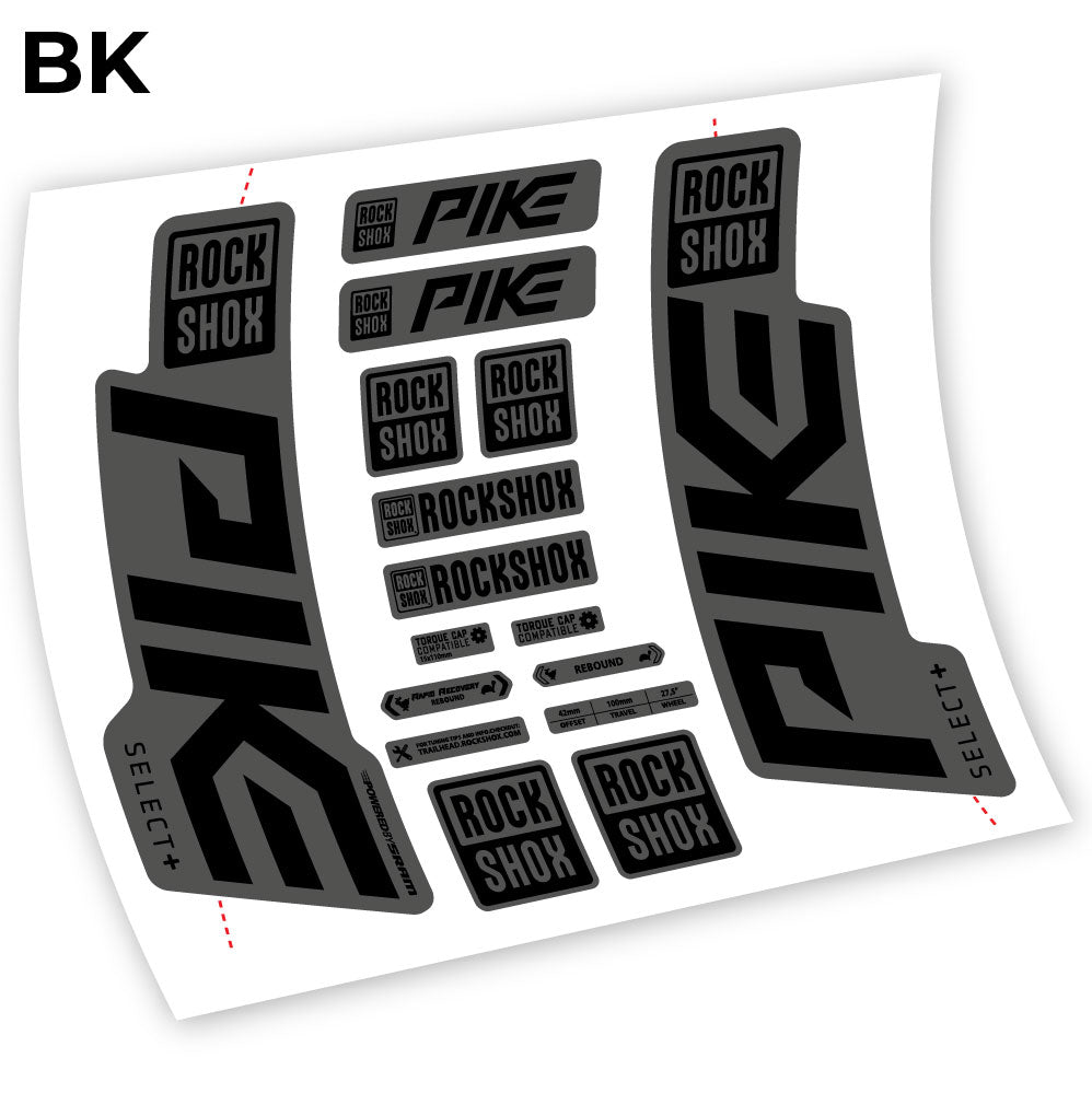 Decal Rock Shox Pike Select Plus 2021, Bike Fork sticker vinyl