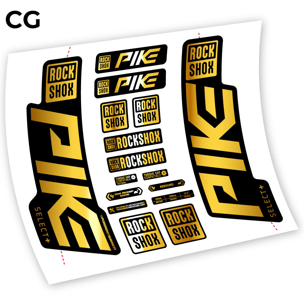 Decal Rock Shox Pike Select Plus 2021, Bike Fork sticker vinyl