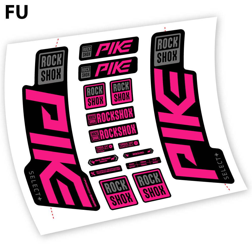 Decal Rock Shox Pike Select Plus 2021, Bike Fork sticker vinyl