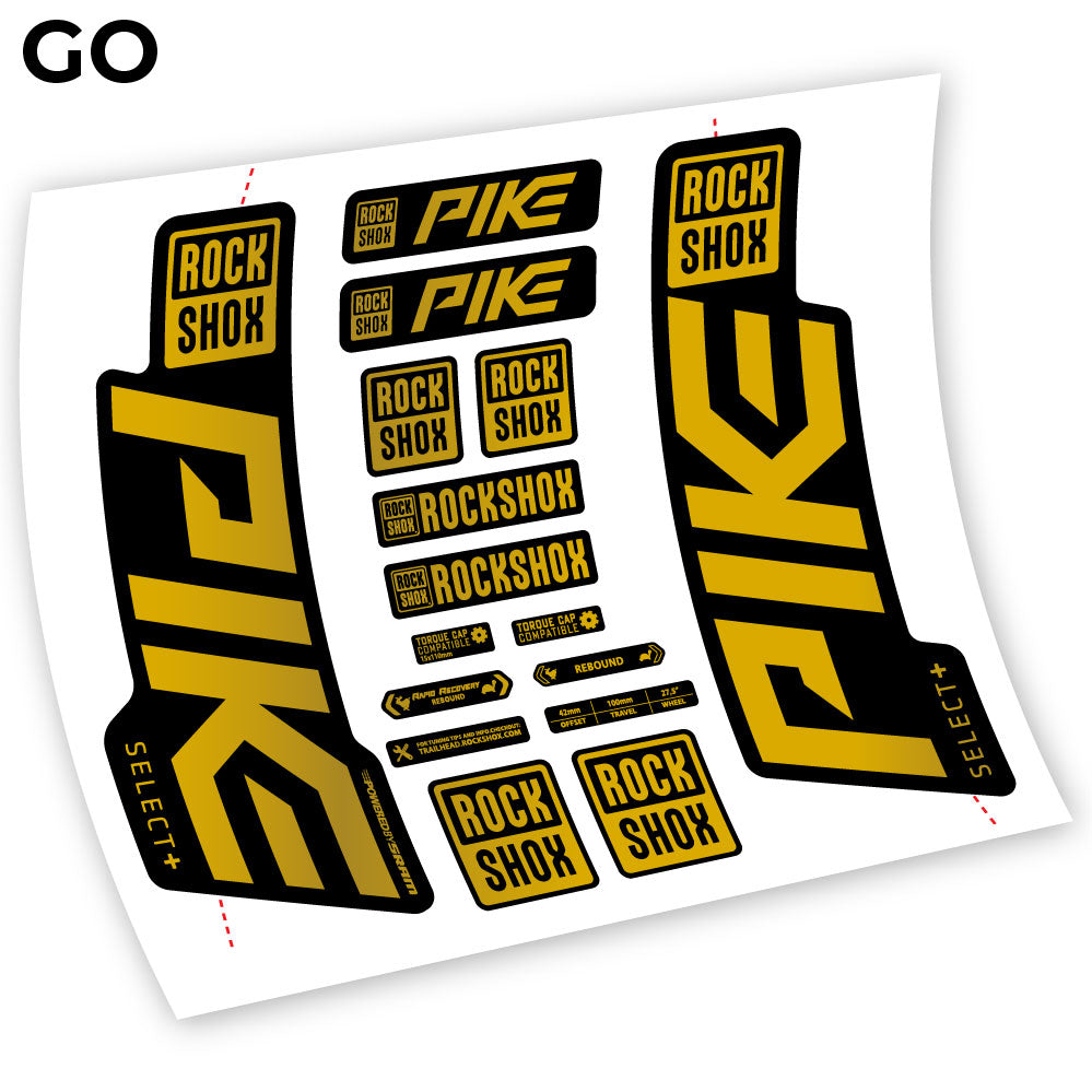 Decal Rock Shox Pike Select Plus 2021, Bike Fork sticker vinyl