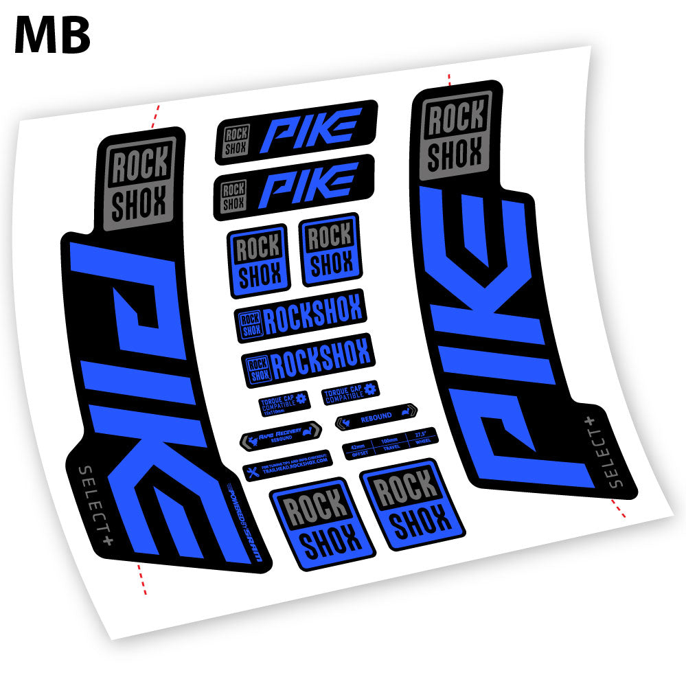 Decal Rock Shox Pike Select Plus 2021, Bike Fork sticker vinyl