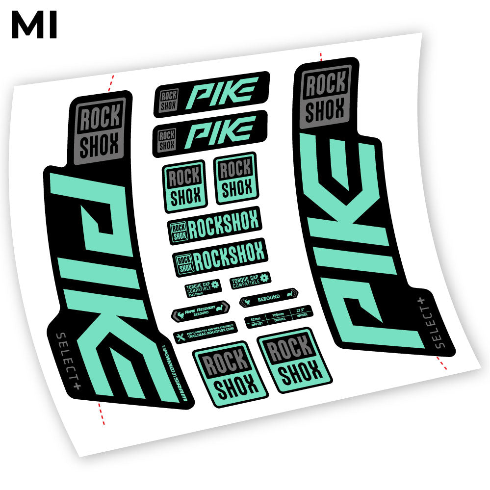 Decal Rock Shox Pike Select Plus 2021, Bike Fork sticker vinyl