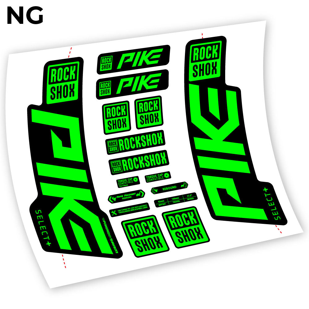 Decal Rock Shox Pike Select Plus 2021, Bike Fork sticker vinyl