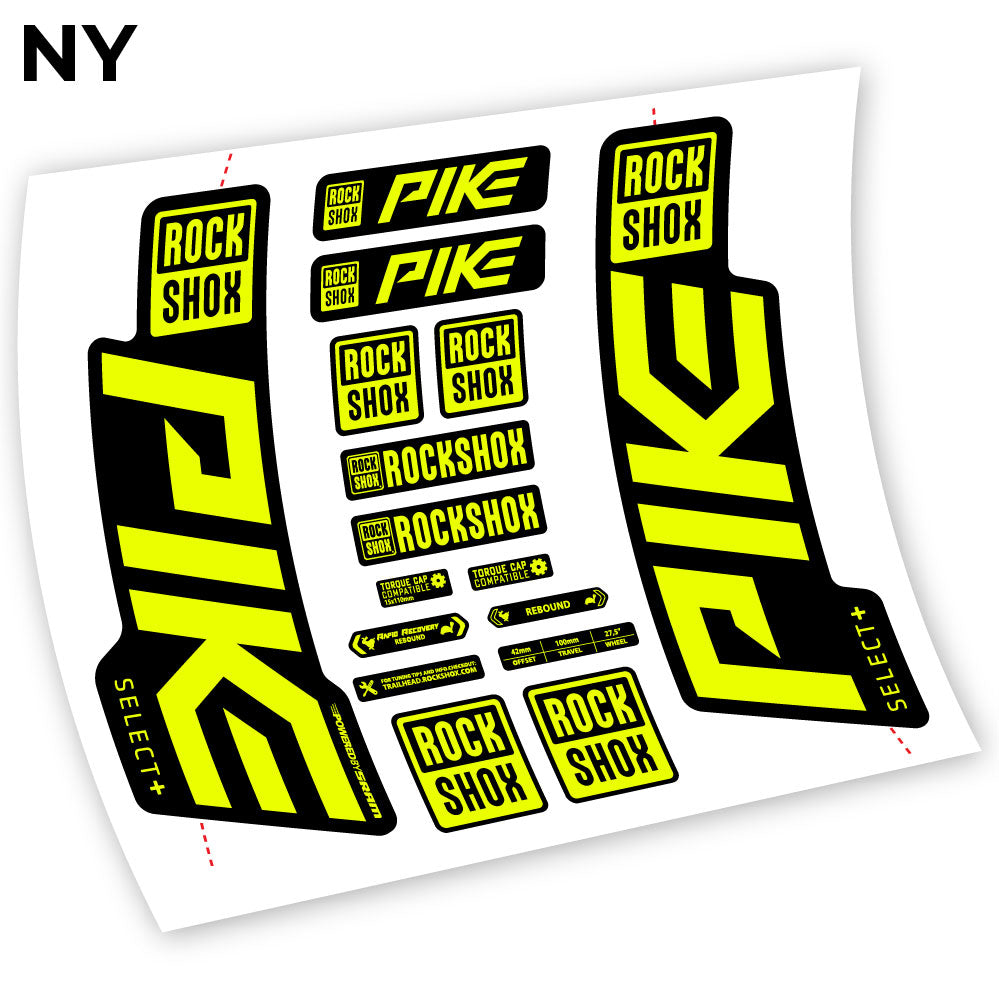 Decal Rock Shox Pike Select Plus 2021, Bike Fork sticker vinyl