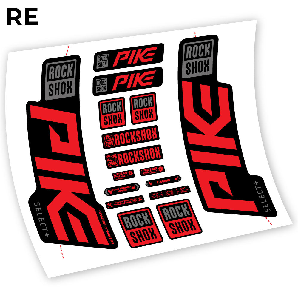 Decal Rock Shox Pike Select Plus 2021, Bike Fork sticker vinyl